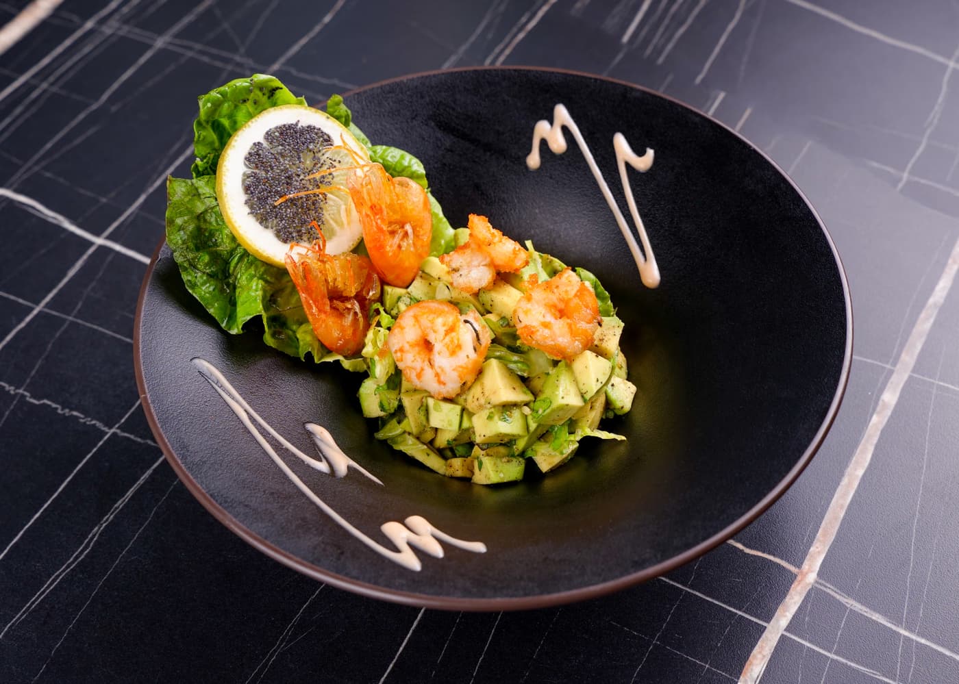 Salade avocat crevettes